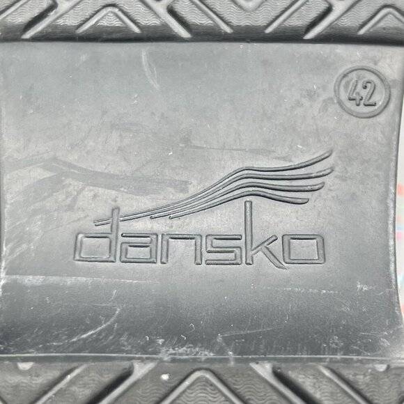 Dansko Womens 11.5 Professional Retro Streamer Patent Leather Clogs Comfort Shoe - Picture 14 of 16